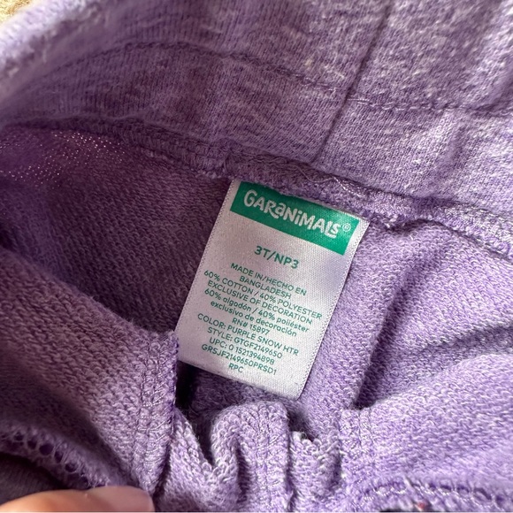 Garanimals Purple Marled Joggers - Picture 5 of 5